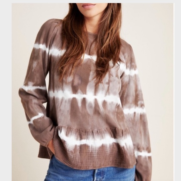 Anthropologie Tops - ANTHROPOLOGIE Eri + Ali Cynthia Tie Dye Peplum Top
